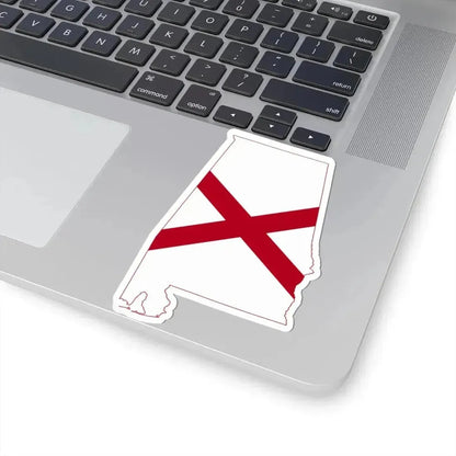 Flag-map of Alabama (United States) STICKER Vinyl Kiss-Cut Decal - The Sticker Space