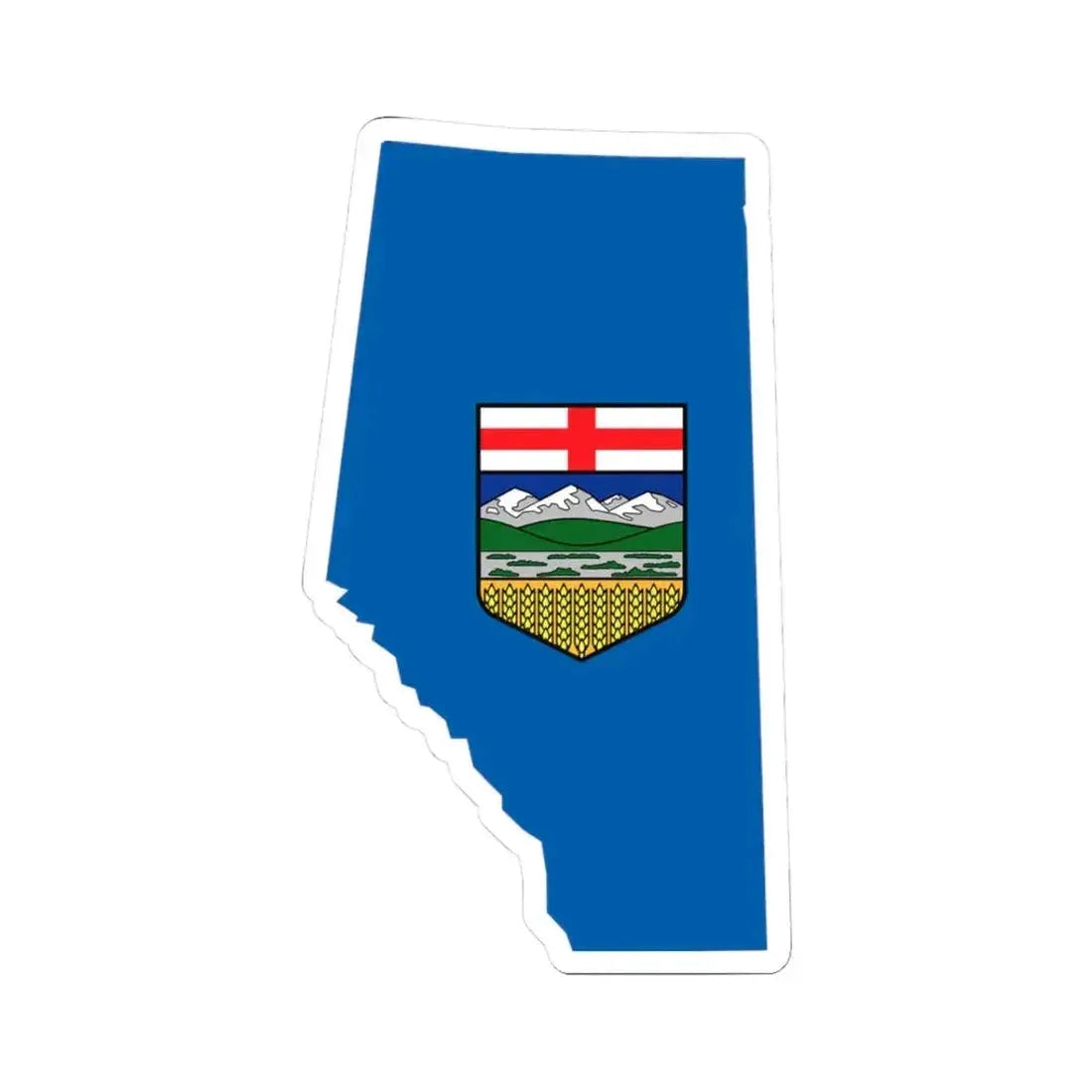 Flag-map of Alberta (Canada) STICKER Vinyl Kiss-Cut Decal 3 Inch White - The Sticker Space