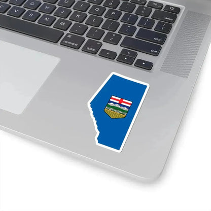 Flag-map of Alberta (Canada) STICKER Vinyl Kiss-Cut Decal - The Sticker Space