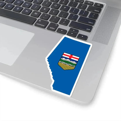Flag-map of Alberta (Canada) STICKER Vinyl Kiss-Cut Decal - The Sticker Space