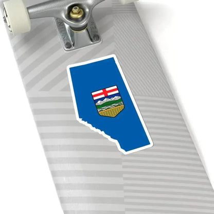 Flag-map of Alberta (Canada) STICKER Vinyl Kiss-Cut Decal - The Sticker Space
