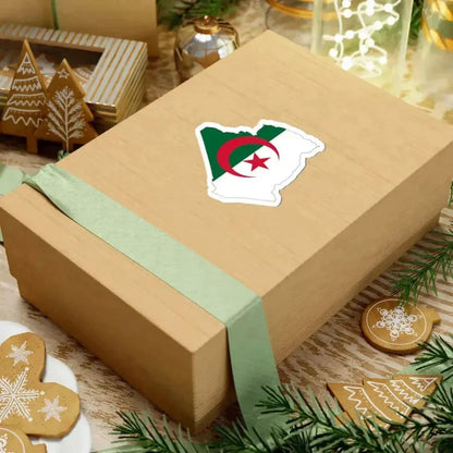 Flag map of Algeria (Algeria) STICKER Vinyl Kiss-Cut Decal - The Sticker Space