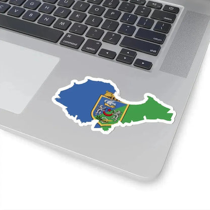Flag map of Algiers (Algeria) STICKER Vinyl Kiss-Cut Decal - The Sticker Space