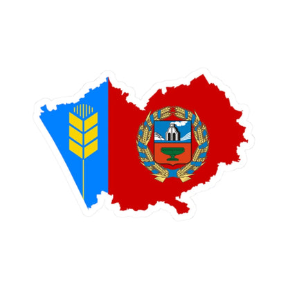 Flag map of Altai Krai (Russia) STICKER Vinyl Kiss-Cut Decal 2 Inch White - The Sticker Space