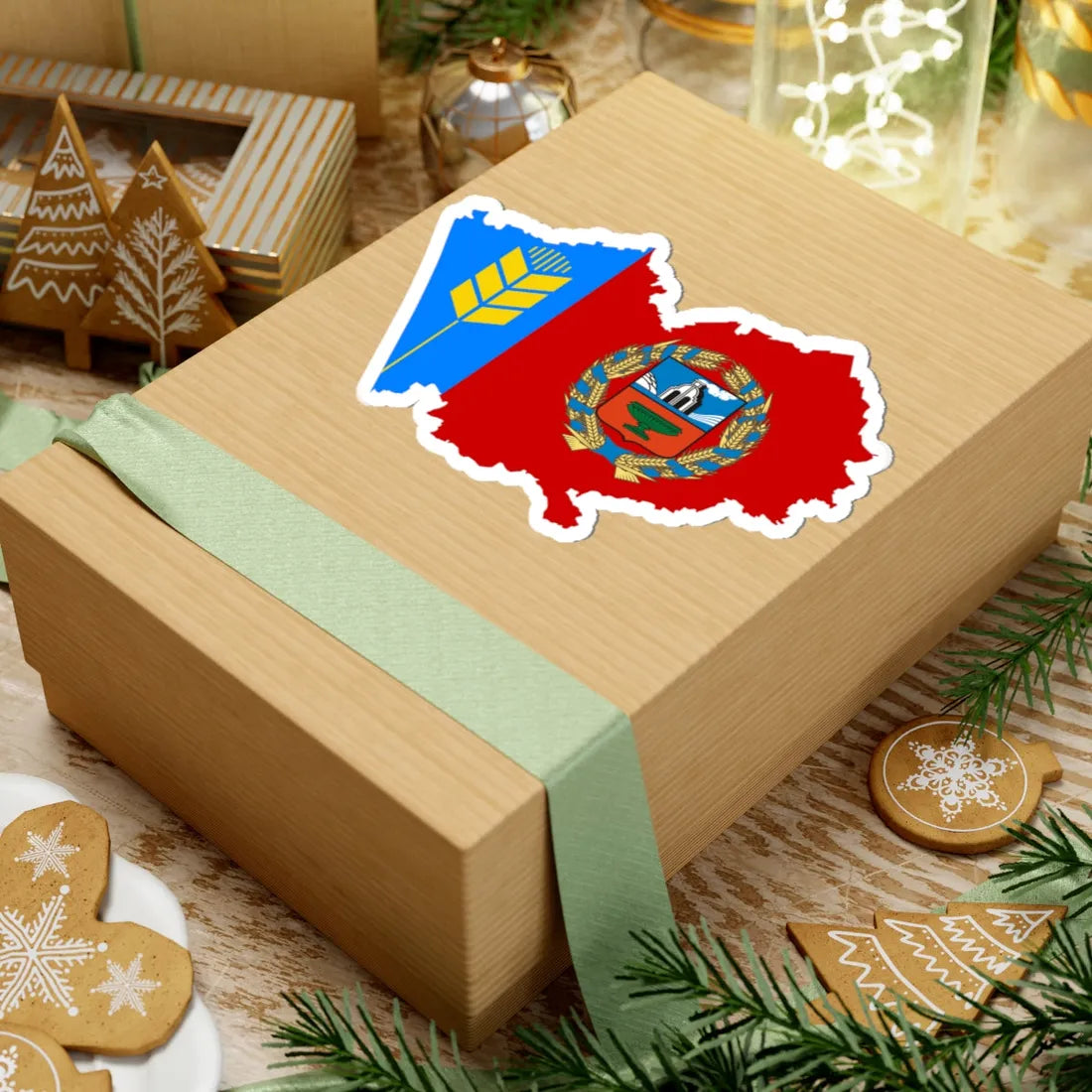 Flag map of Altai Krai (Russia) STICKER Vinyl Kiss-Cut Decal - The Sticker Space