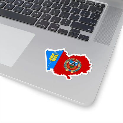 Flag map of Altai Krai (Russia) STICKER Vinyl Kiss-Cut Decal - The Sticker Space