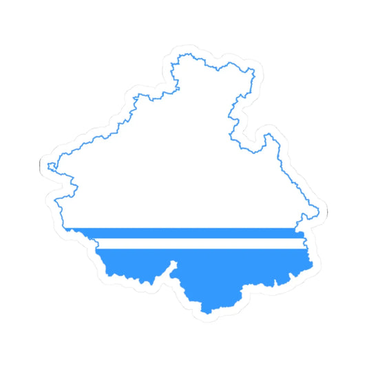 Flag-map of Altai Republic (Russia) STICKER Vinyl Kiss-Cut Decal 2 Inch White - The Sticker Space