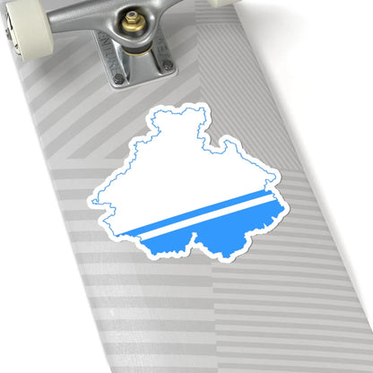 Flag-map of Altai Republic (Russia) STICKER Vinyl Kiss-Cut Decal - The Sticker Space