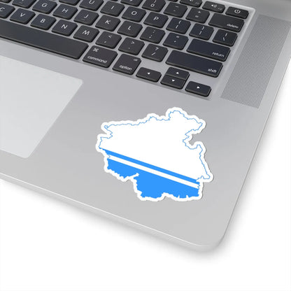 Flag-map of Altai Republic (Russia) STICKER Vinyl Kiss-Cut Decal - The Sticker Space