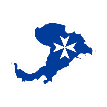 Flag map of Amalfi (Italy) STICKER Vinyl Kiss-Cut Decal 2 Inch White - The Sticker Space