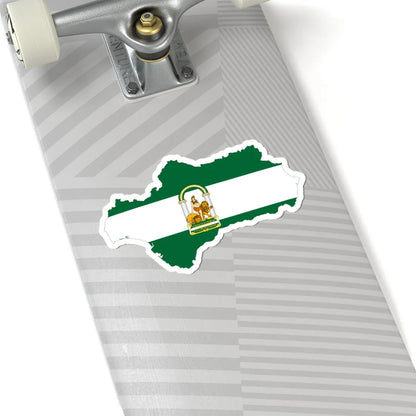 Flag map of Andalucia (Spain) STICKER Vinyl Kiss-Cut Decal - The Sticker Space