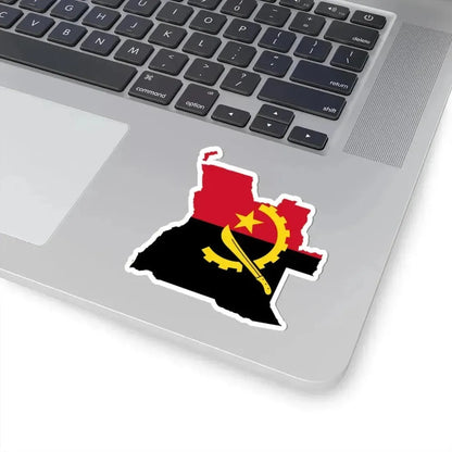 Flag map of Angola (Angola) STICKER Vinyl Kiss-Cut Decal - The Sticker Space