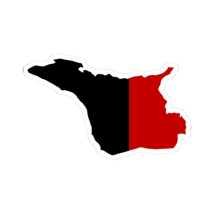 Flag map of Aosta (Italy) STICKER Vinyl Kiss-Cut Decal 3 Inch White - The Sticker Space