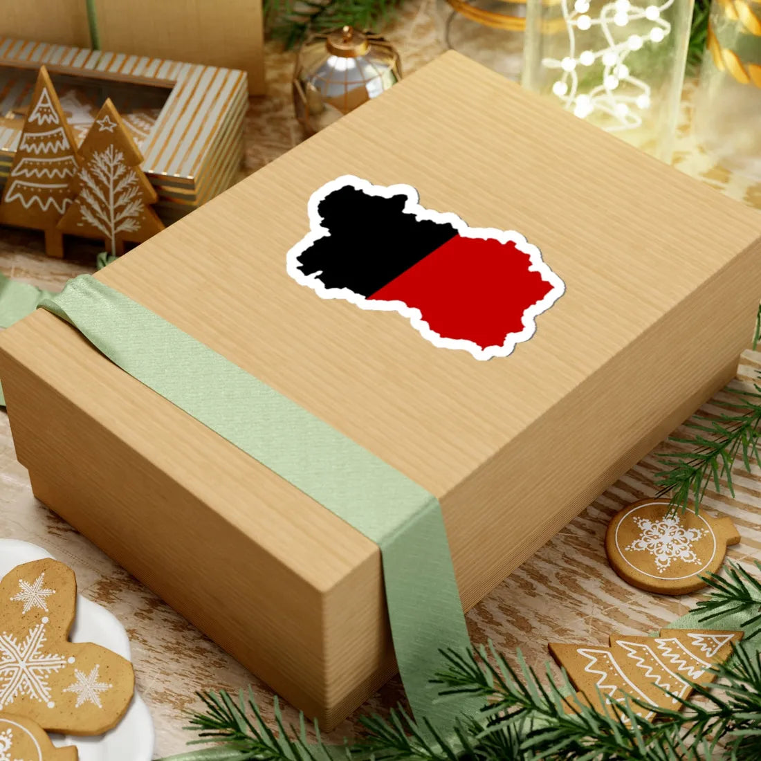 Flag map of Aosta Valley (Italy) STICKER Vinyl Kiss-Cut Decal - The Sticker Space