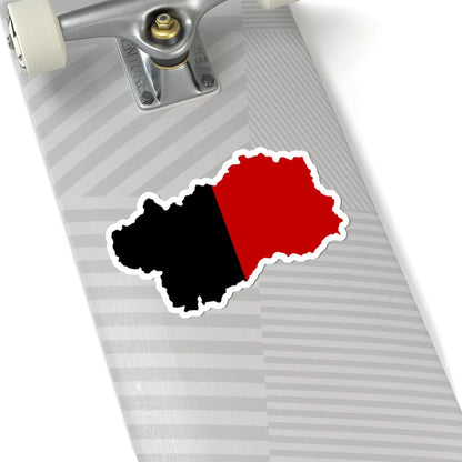 Flag map of Aosta Valley (Italy) STICKER Vinyl Kiss-Cut Decal - The Sticker Space