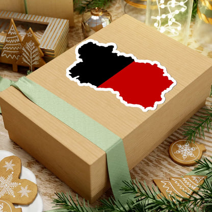 Flag map of Aosta Valley (Italy) STICKER Vinyl Kiss-Cut Decal - The Sticker Space