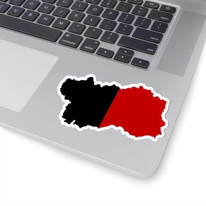 Flag map of Aosta Valley (Italy) STICKER Vinyl Kiss-Cut Decal - The Sticker Space