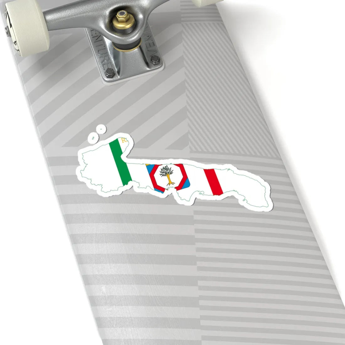 Flag map of Apulia (Italy) STICKER Vinyl Kiss-Cut Decal - The Sticker Space