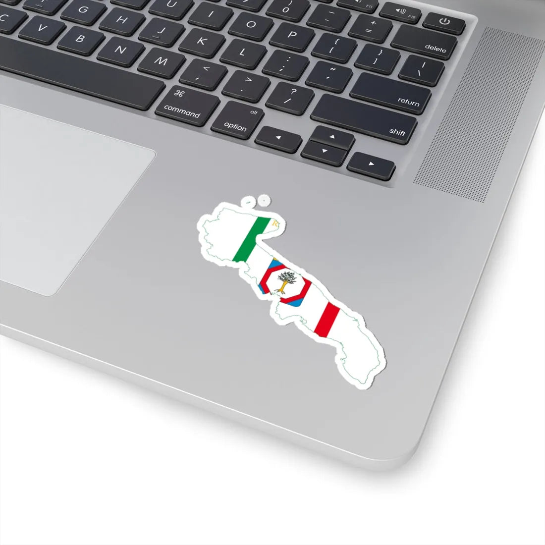 Flag map of Apulia (Italy) STICKER Vinyl Kiss-Cut Decal - The Sticker Space