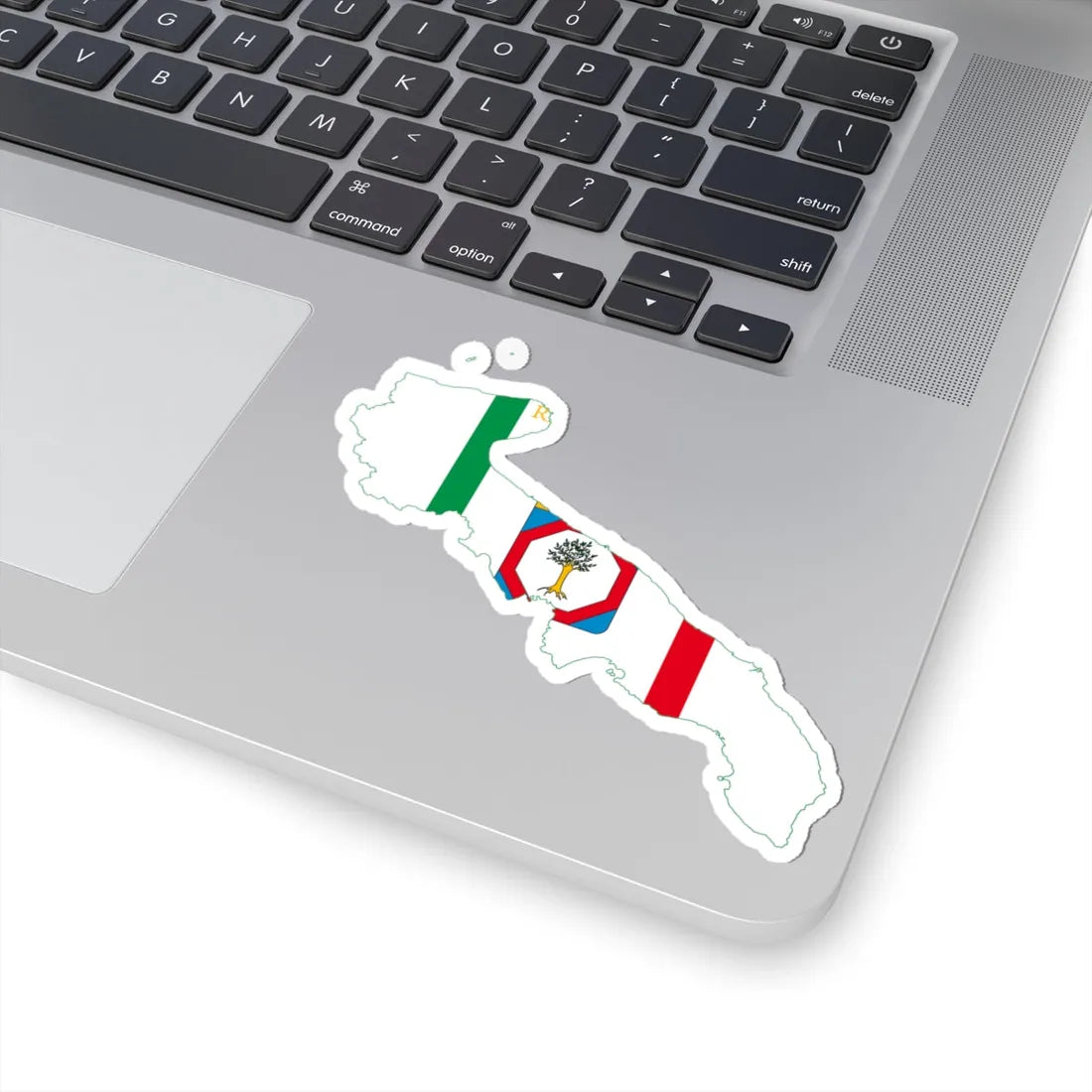 Flag map of Apulia (Italy) STICKER Vinyl Kiss-Cut Decal - The Sticker Space