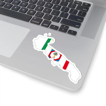 Flag map of Apulia (Italy) STICKER Vinyl Kiss-Cut Decal - The Sticker Space