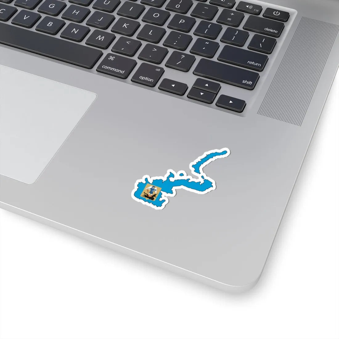 Flag-map of Arkhangelsk Oblast (Russia) STICKER Vinyl Kiss-Cut Decal - The Sticker Space