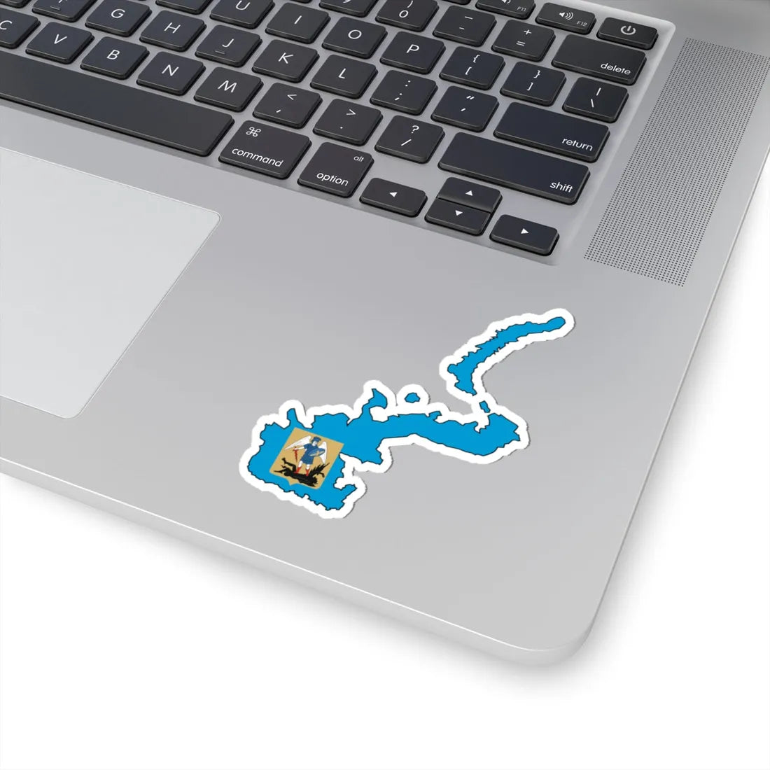 Flag-map of Arkhangelsk Oblast (Russia) STICKER Vinyl Kiss-Cut Decal - The Sticker Space