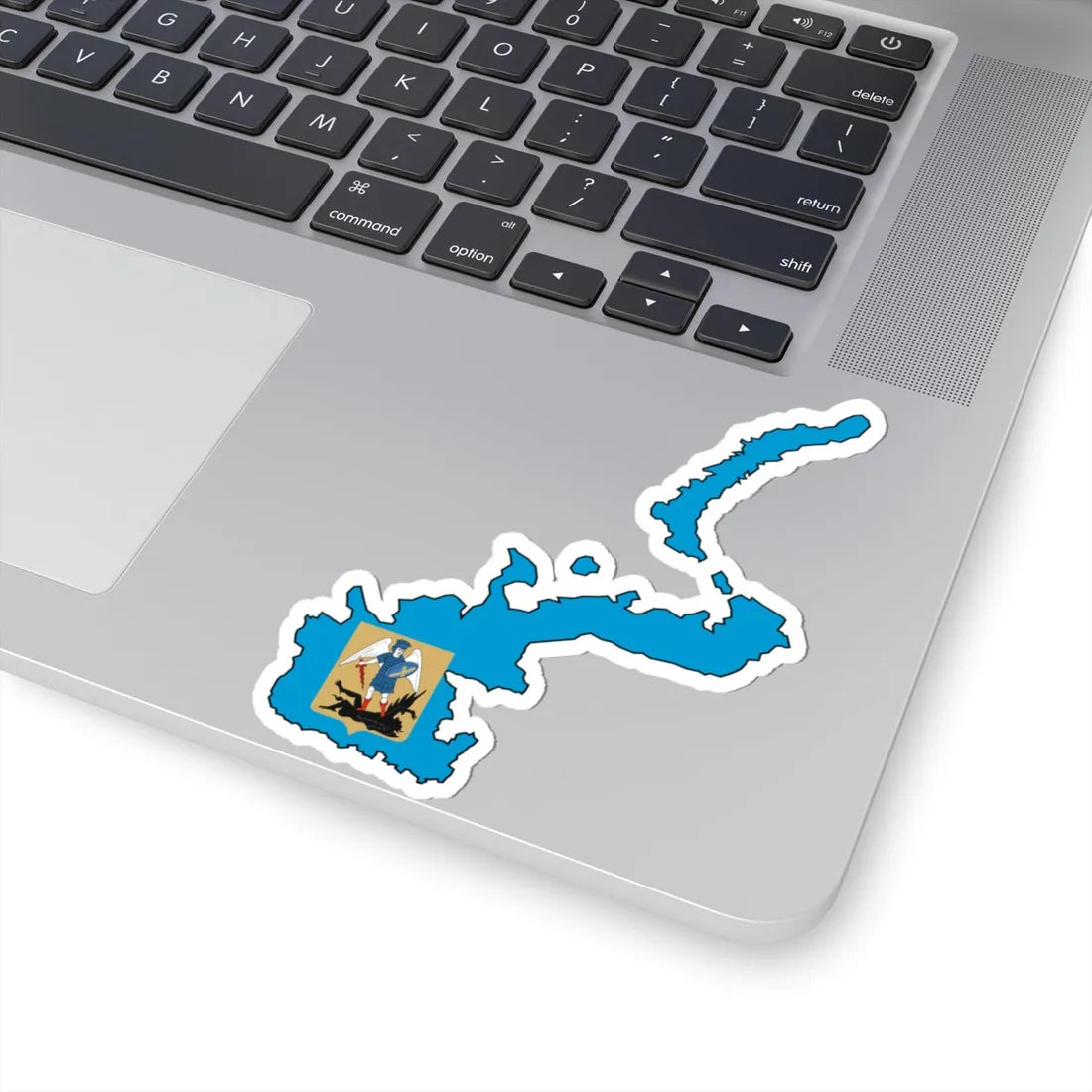 Flag-map of Arkhangelsk Oblast (Russia) STICKER Vinyl Kiss-Cut Decal - The Sticker Space