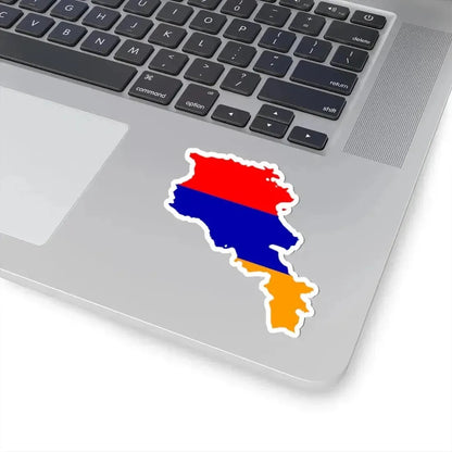 Flag map of Armenia (Armenia) STICKER Vinyl Kiss-Cut Decal - The Sticker Space