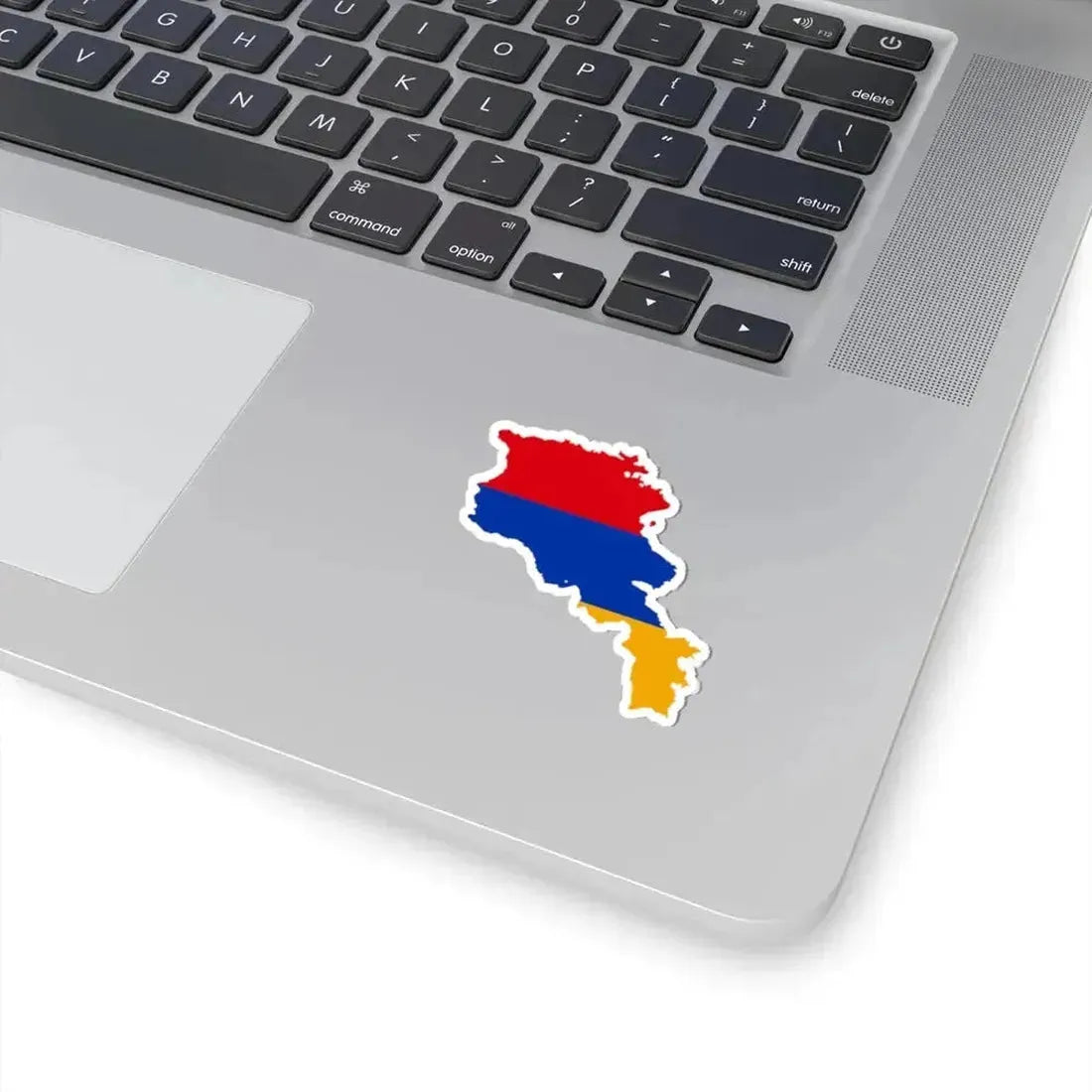 Flag-map of Armenia precise boundaries (Armenia) STICKER Vinyl Kiss-Cut Decal - The Sticker Space