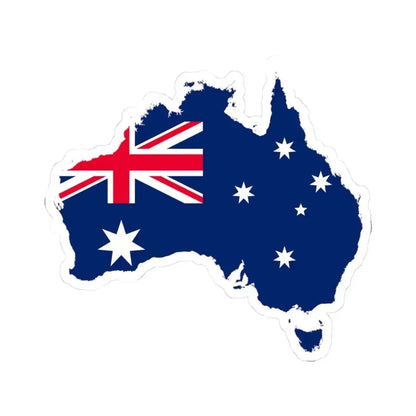 Flag-map of Australia (Australia) STICKER Vinyl Kiss-Cut Decal 3 Inch White - The Sticker Space