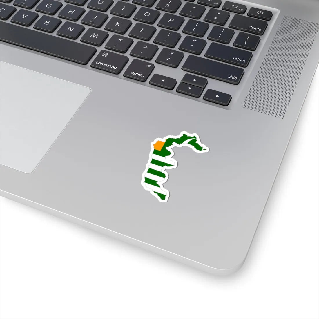 Flag-map of Azad Kashmir (Pakistan) STICKER Vinyl Kiss-Cut Decal - The Sticker Space