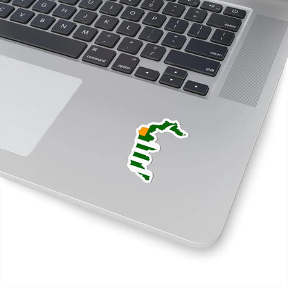 Flag-map of Azad Kashmir (Pakistan) STICKER Vinyl Kiss-Cut Decal - The Sticker Space