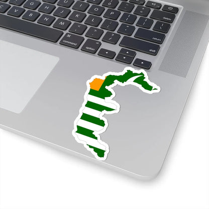 Flag-map of Azad Kashmir (Pakistan) STICKER Vinyl Kiss-Cut Decal - The Sticker Space
