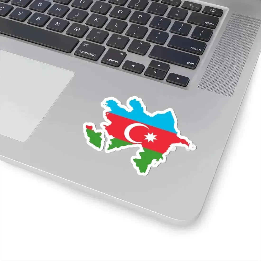 Flag-map of Azerbaijan (Azerbaijan) STICKER Vinyl Kiss-Cut Decal - The Sticker Space