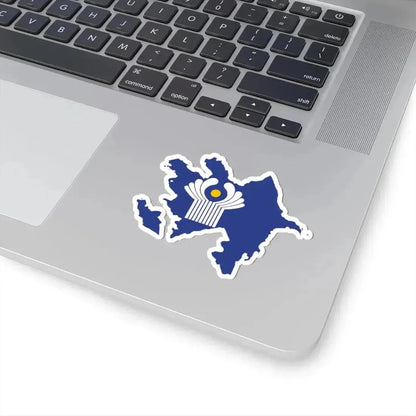Flag-map of Azerbaijan CIS (Azerbaijan) STICKER Vinyl Kiss-Cut Decal - The Sticker Space