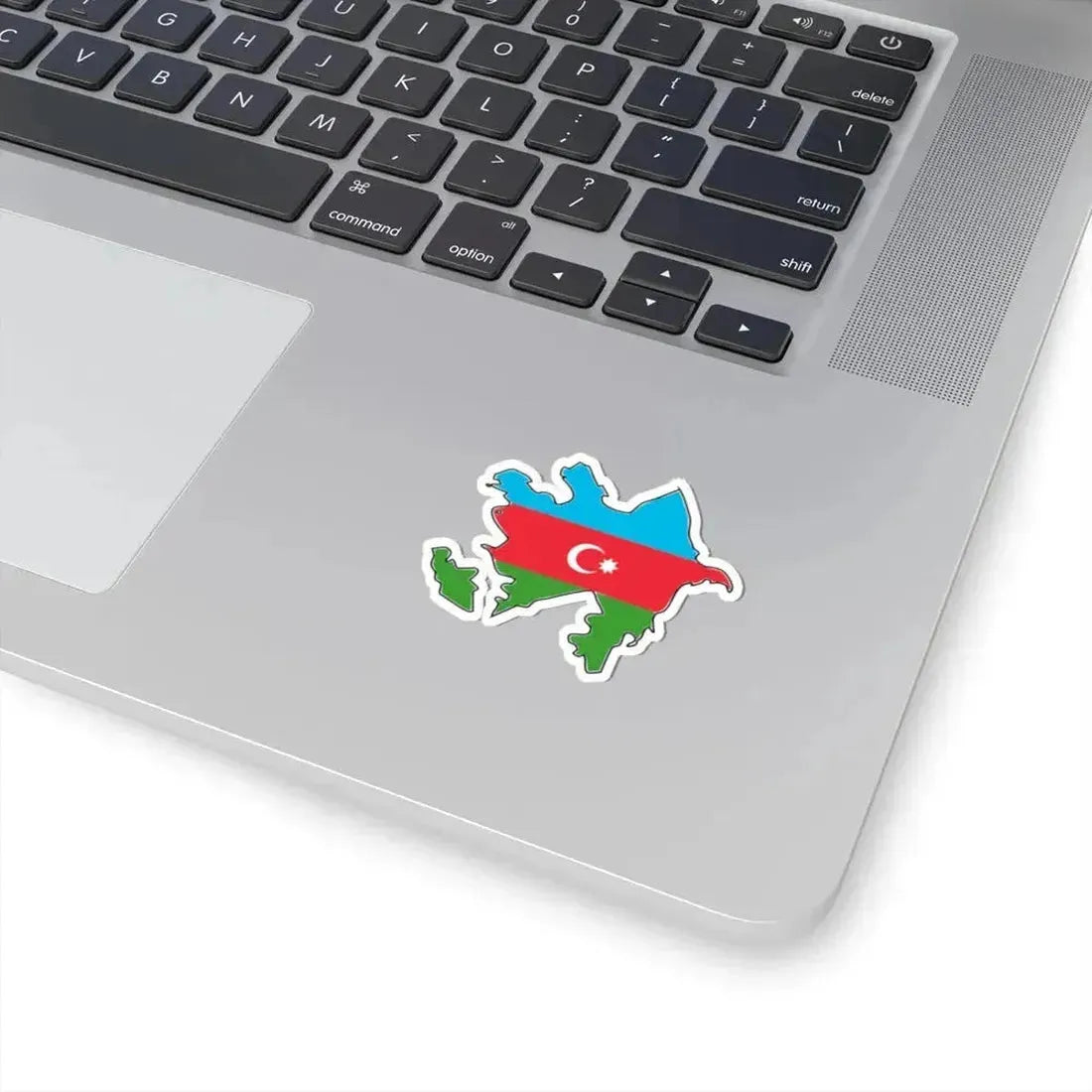 Flag map of Azerbaijan with Baku and Lankaran (Azerbaijan) STICKER Vinyl Kiss-Cut Decal - The Sticker Space