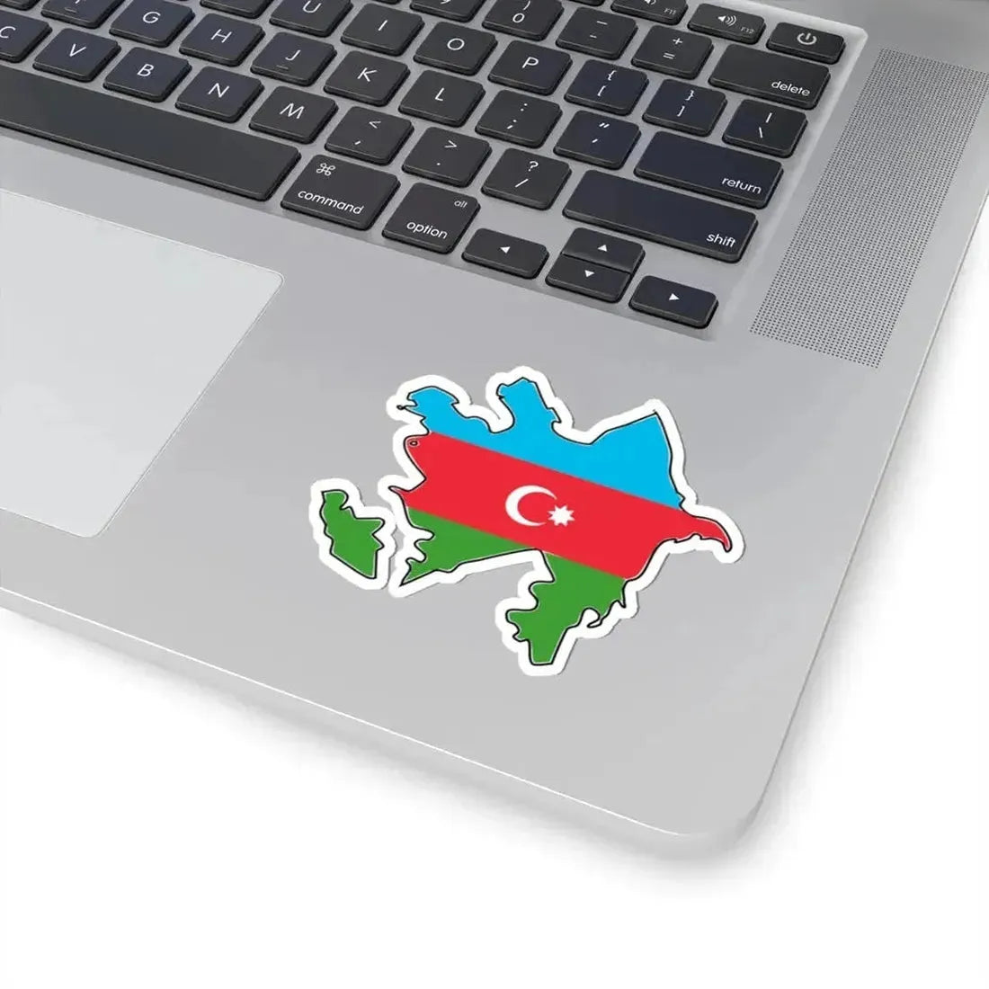 Flag map of Azerbaijan with Baku and Lankaran (Azerbaijan) STICKER Vinyl Kiss-Cut Decal - The Sticker Space