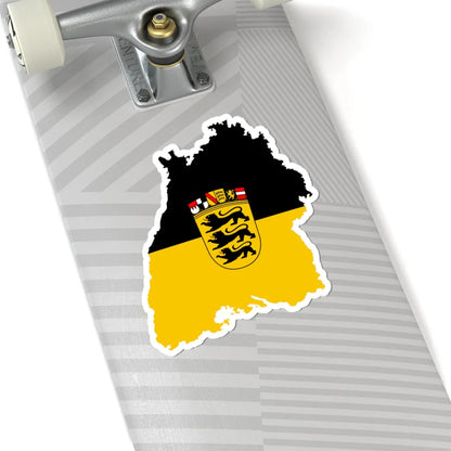 Flag map of Baden-Württemberg (Germany) STICKER Vinyl Kiss-Cut Decal - The Sticker Space