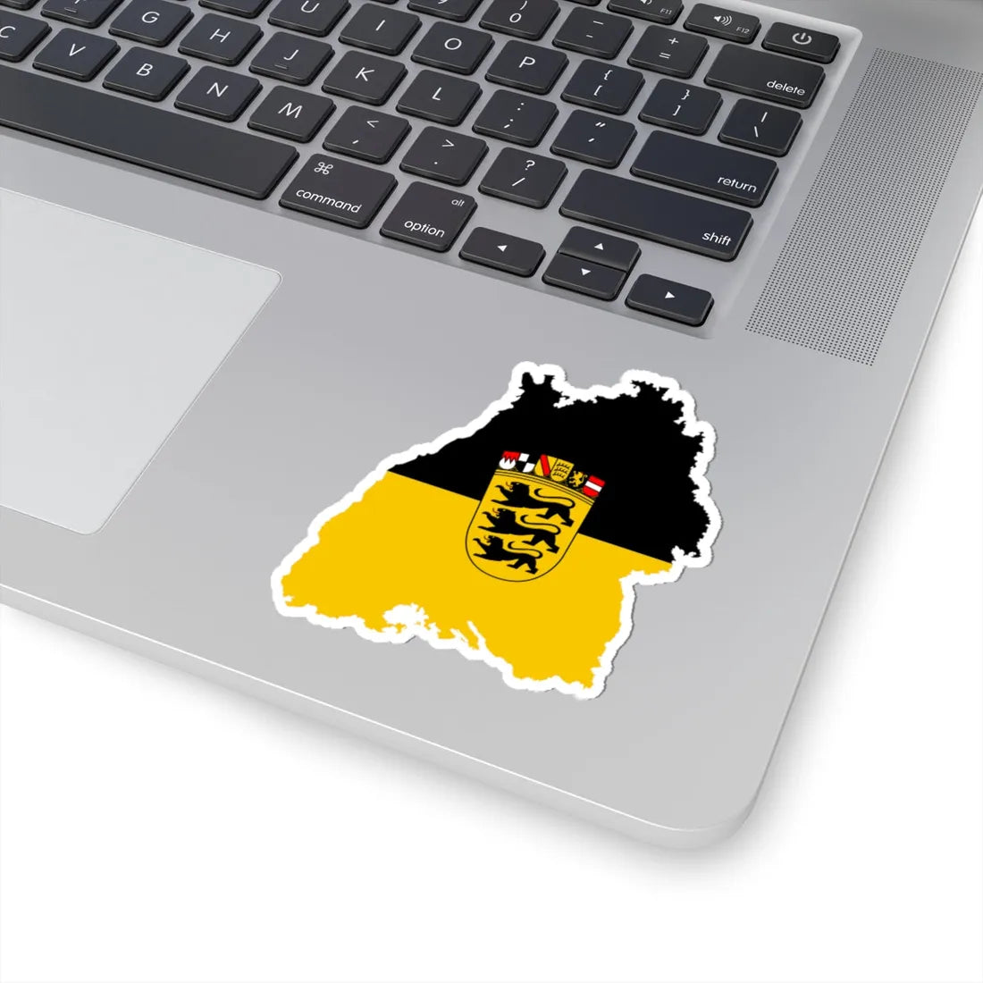 Flag map of Baden-Württemberg (Germany) STICKER Vinyl Kiss-Cut Decal - The Sticker Space