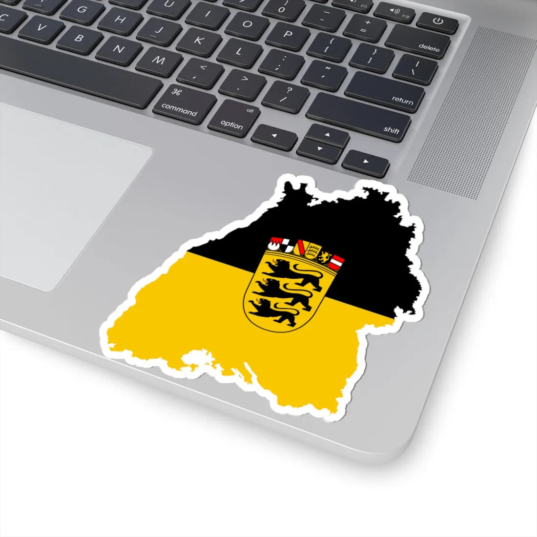 Flag map of Baden-Württemberg (Germany) STICKER Vinyl Kiss-Cut Decal - The Sticker Space
