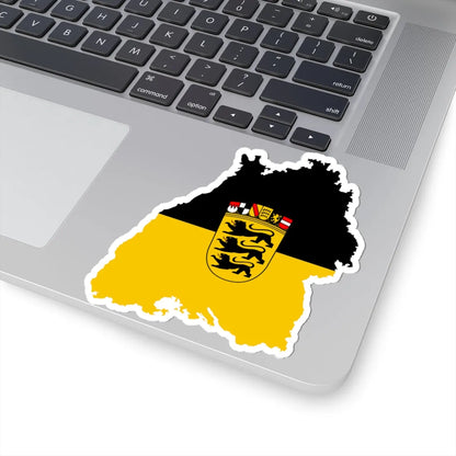 Flag map of Baden-Württemberg (Germany) STICKER Vinyl Kiss-Cut Decal - The Sticker Space