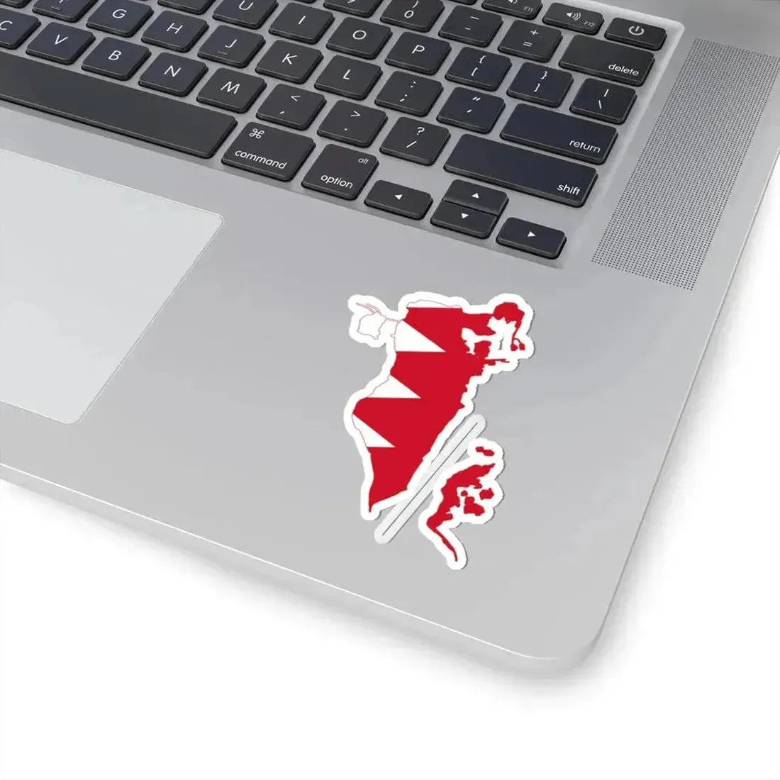 Flag-map of Bahrain (Bahrain) STICKER Vinyl Kiss-Cut Decal - The Sticker Space