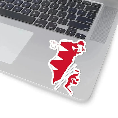 Flag-map of Bahrain (Bahrain) STICKER Vinyl Kiss-Cut Decal - The Sticker Space