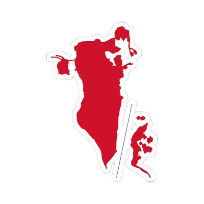 Flag-map of Bahrain before 1820 (Bahrain) STICKER Vinyl Kiss-Cut Decal 4 Inch White - The Sticker Space