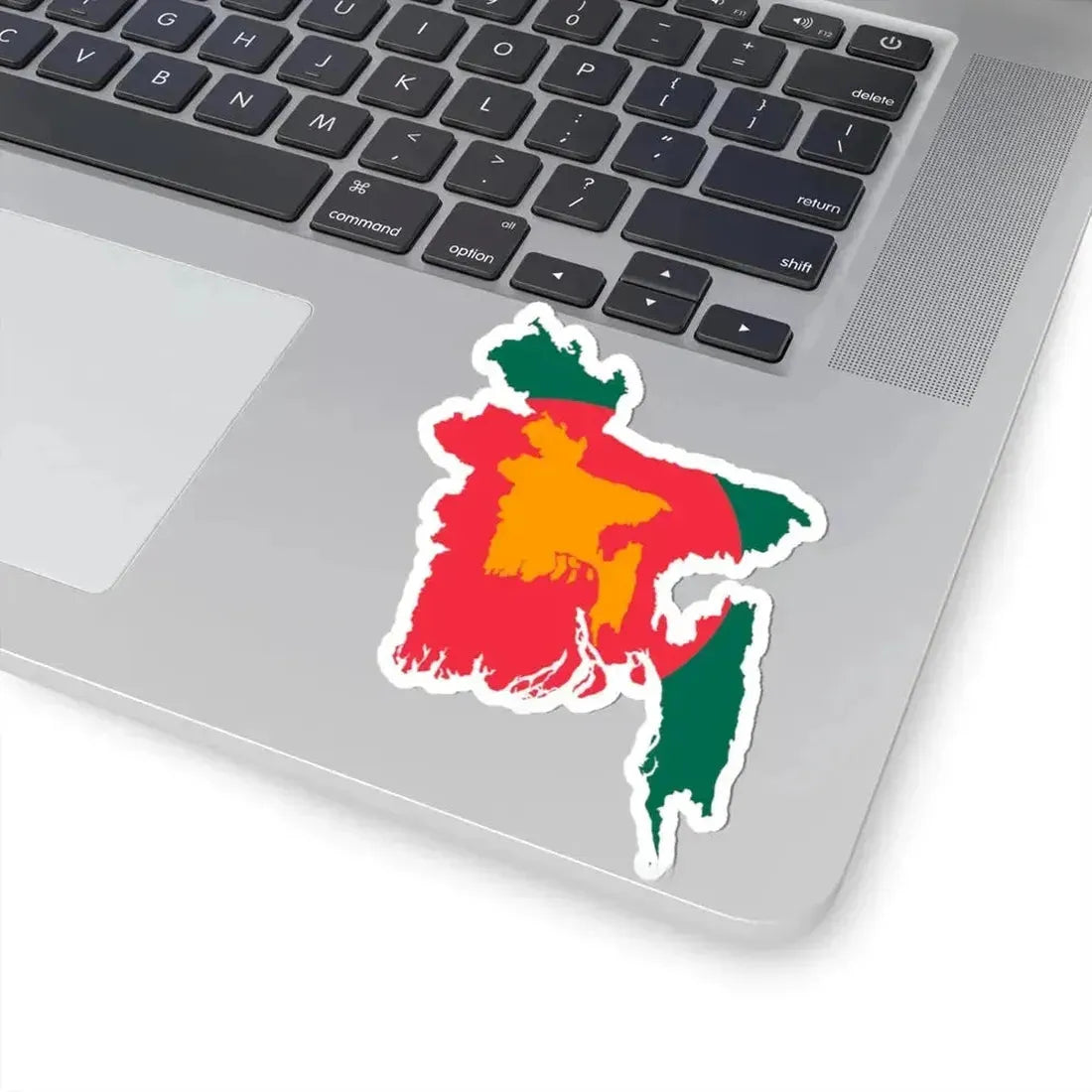 Flag-map of Bangladesh 1971-1972 (Bangladesh) STICKER Vinyl Kiss-Cut Decal - The Sticker Space