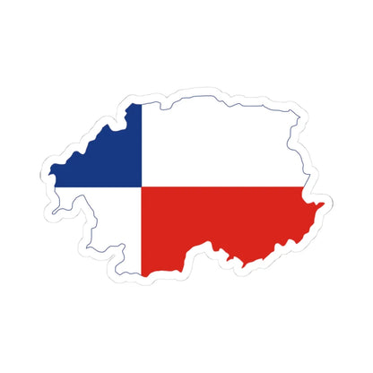 Flag Map Of Banska Bystrica (Slovakia) STICKER Vinyl Kiss-Cut Decal 3 Inch White - The Sticker Space