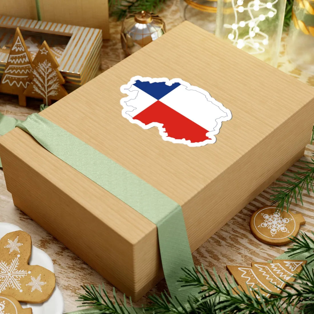 Flag Map Of Banska Bystrica (Slovakia) STICKER Vinyl Kiss-Cut Decal - The Sticker Space