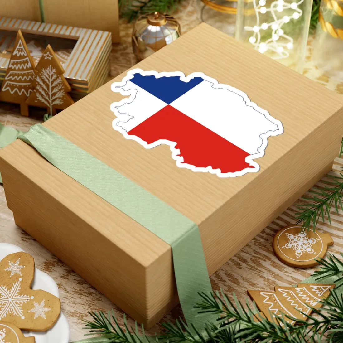 Flag Map Of Banska Bystrica (Slovakia) STICKER Vinyl Kiss-Cut Decal - The Sticker Space