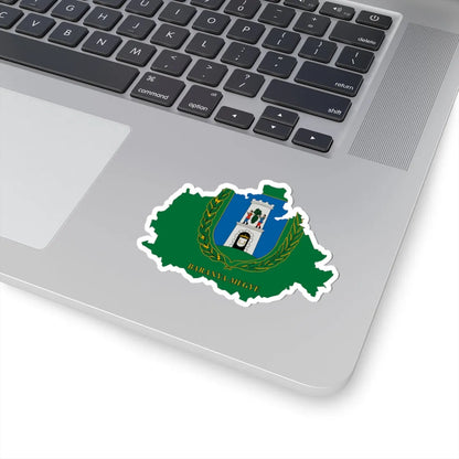 Flag-map of Baranya County (Hungary) STICKER Vinyl Kiss-Cut Decal - The Sticker Space